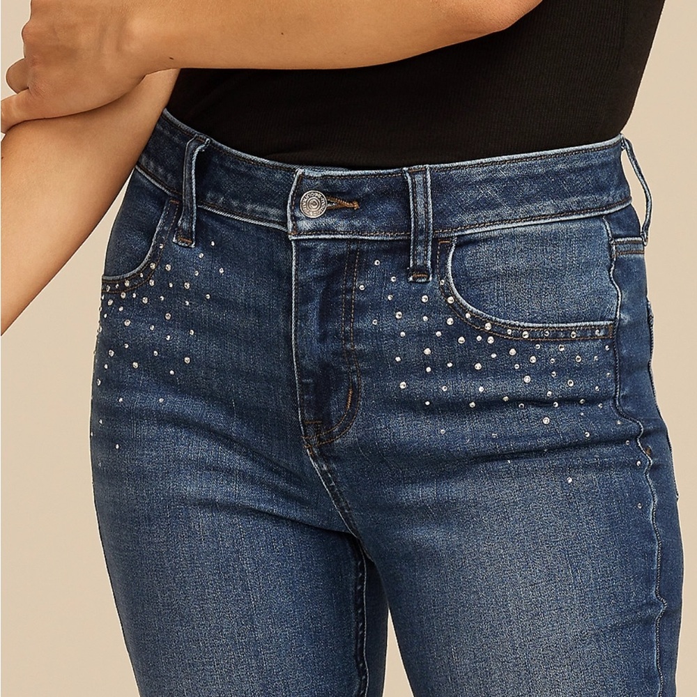 mjeans by maurices&trade; Dark Cool Comfort Sparkle High Rise Jegging